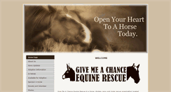 Desktop Screenshot of givemeachanceequinerescue.org
